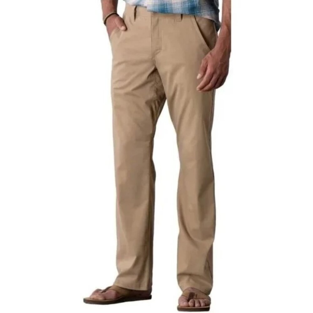 TOAD & CO Boarding Pass Khaki Chino Travel Pant Organic Cotton - 36 x 32
